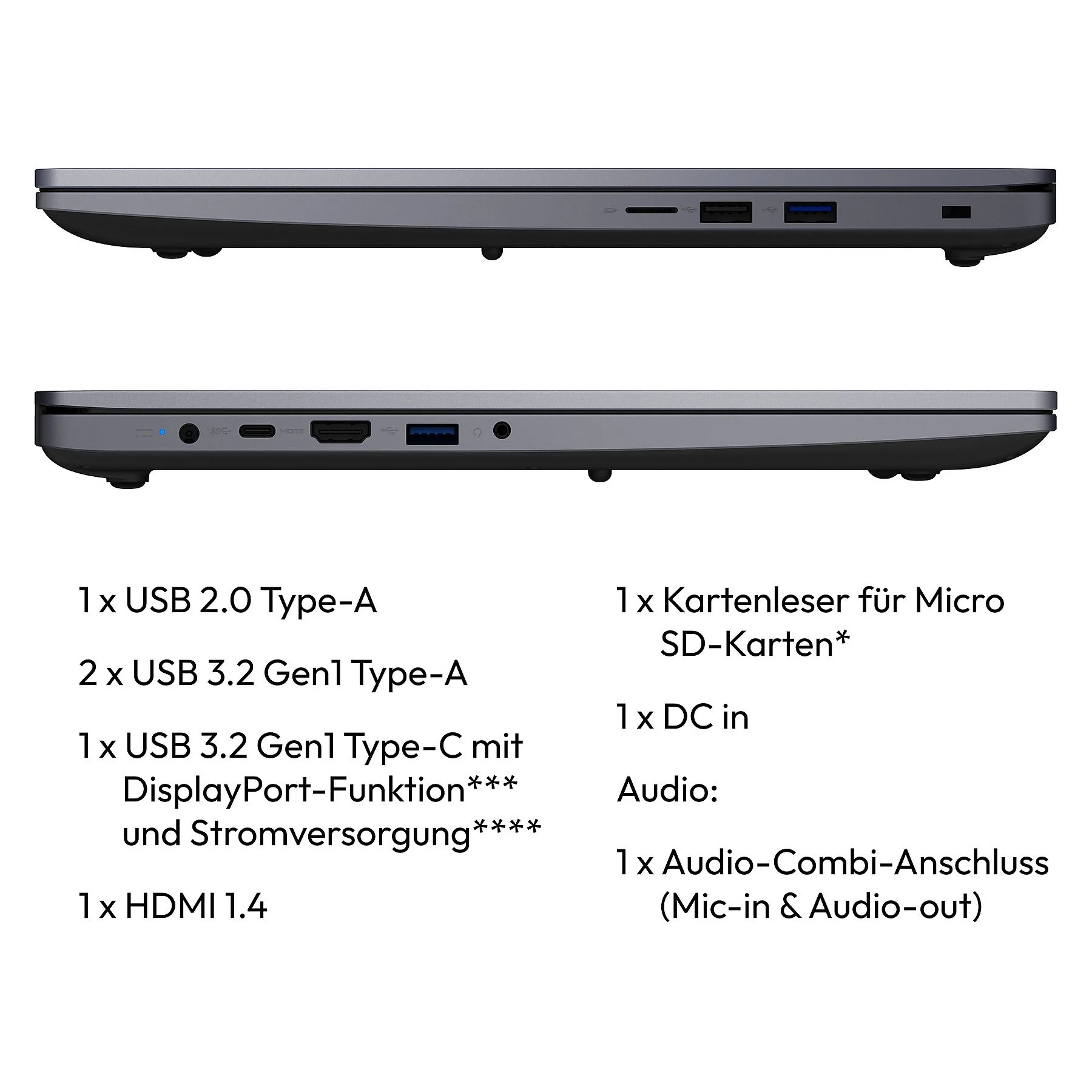 MEDION Avantum 17 E1 – 17,3 inch – AMD Ryzen™ 5 7430U – 16 GB – 512 GB – AMD Radeon™ RX Vega 7 – Windows 11 Home - Afbeelding 3